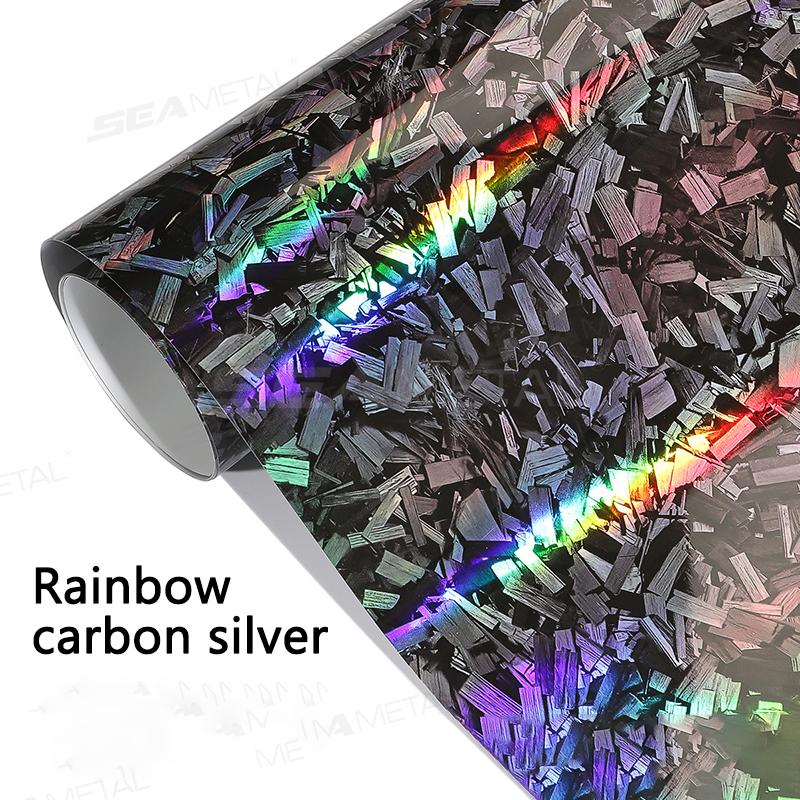 BLALION Carbon Fiber Film Glossy Car Body Film Forged Carbon Fiber Vinyl Wrap Film Self Adhesive Decal Sticker Car Accessories 30cmx50cm
