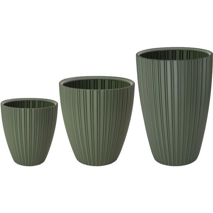 Pot de fleurs - GARDEN ID - Fancy - 40 x 42 cm - Pour jardin, balcons ou intérieurs - Vert tilleul
