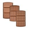3-In-1 Chocolate Bar Molds Silicone Bars Break Apart Wax Melt Mould Easy Release Rectangle Durable