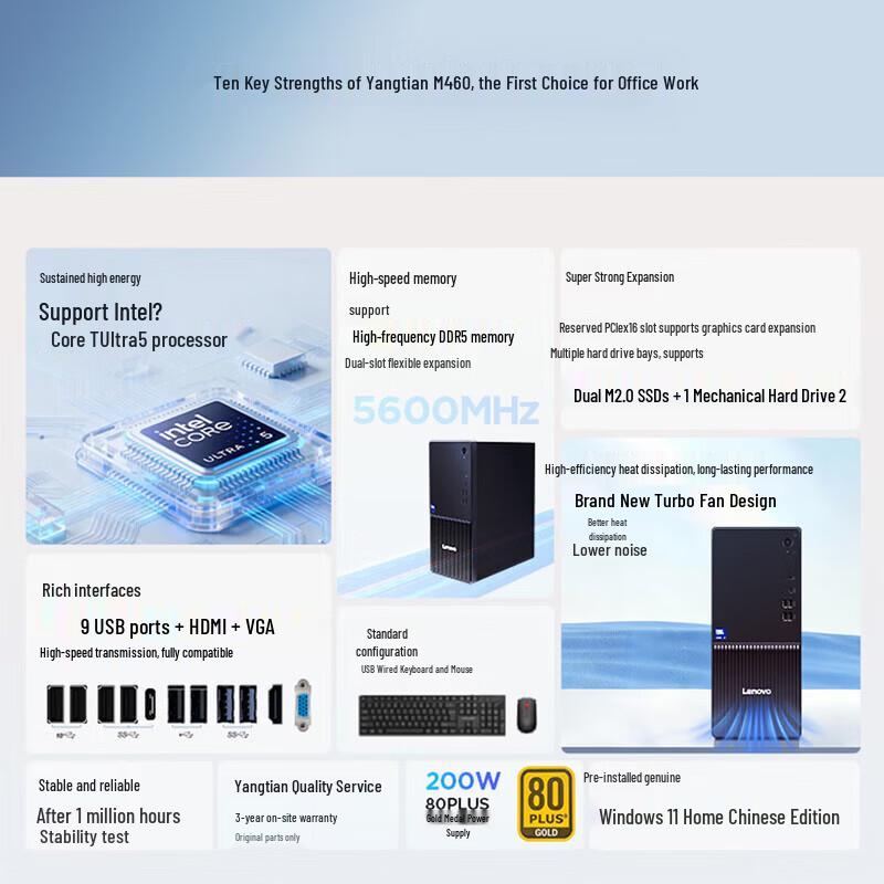 Lenovo Yangtian M460 Commercial Desktop PC (CN version)
