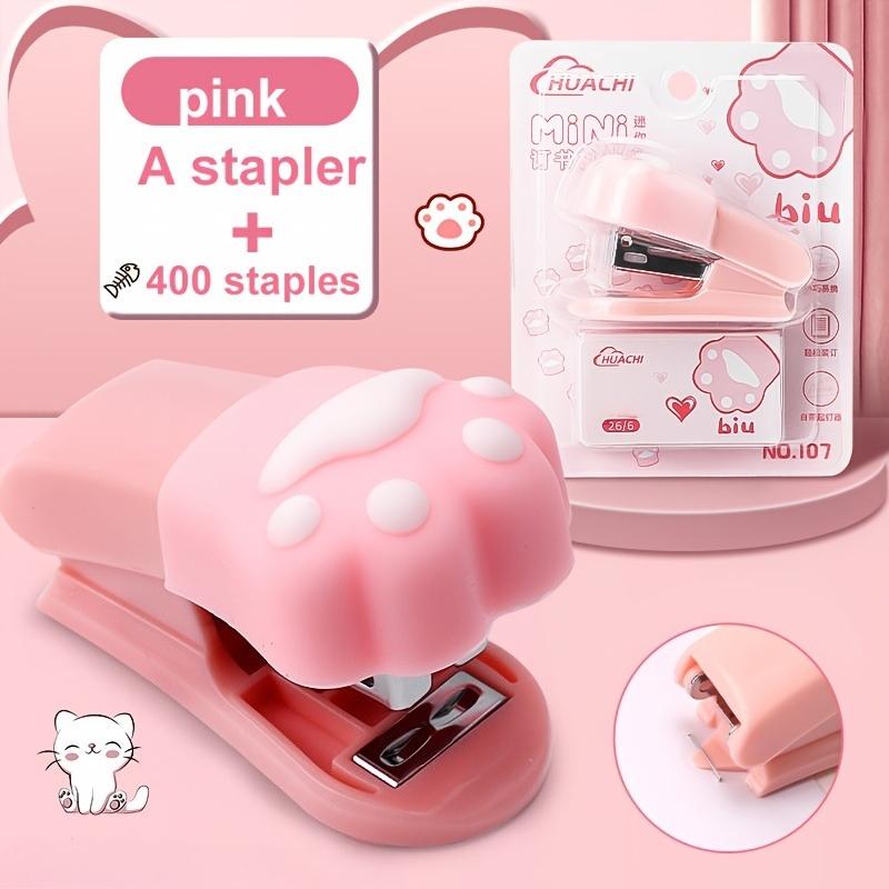 1PC Mini Stapler Portable Stapler Send Staples Student Cartoon Binding Machine Cute Stationery