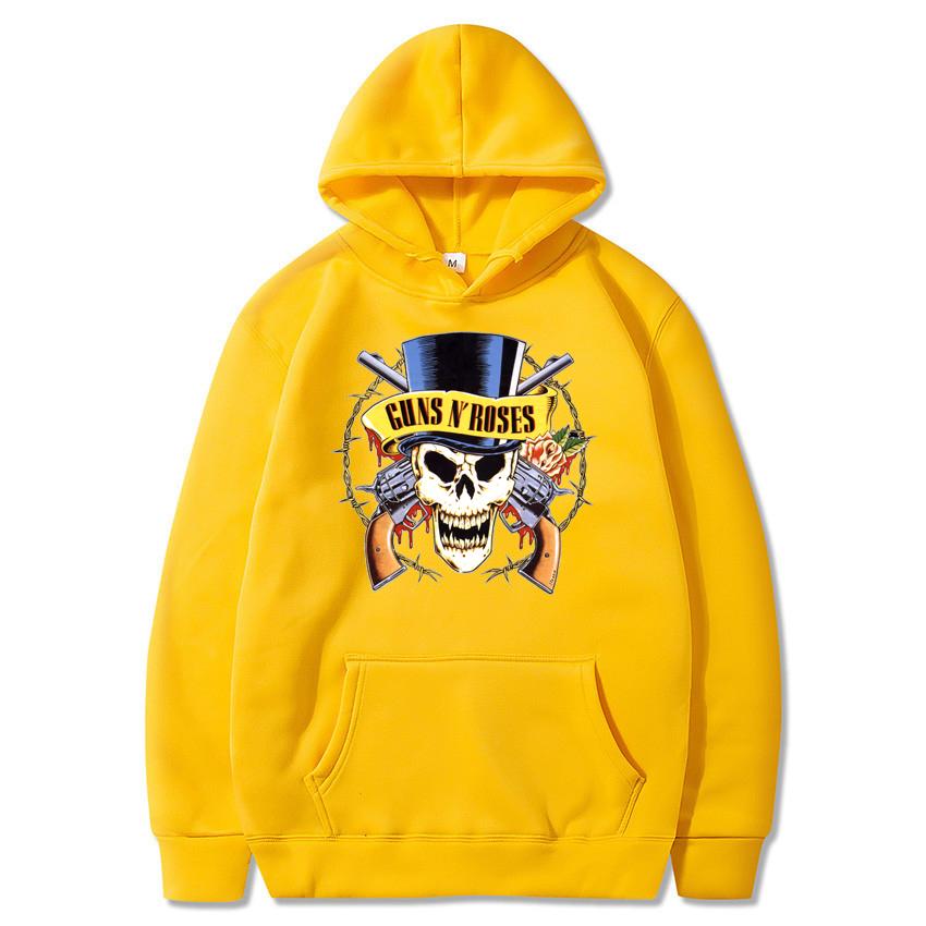 Guns N' Roses Hoodies Musik Hard Rock Band Schädel Druck Streetwear Unisex Frauen Mode Übergroßen Sweatshirts Hoodie HipHop Pullover