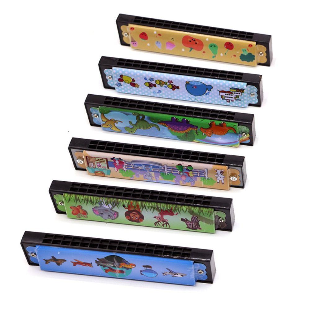 Metal 16 Holes Harmonica Educational Mouth Organ Painted Harmonica Teaching