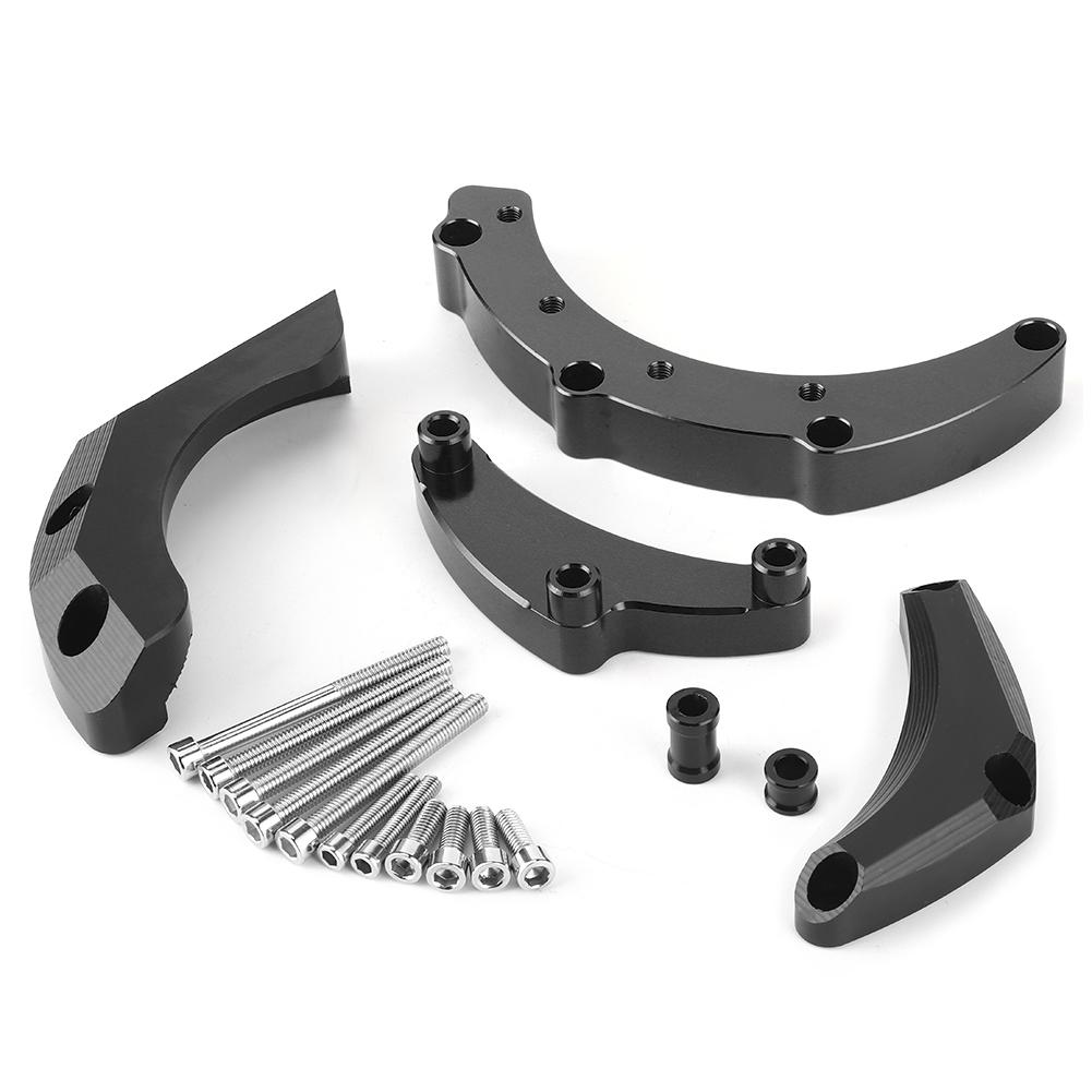 Motorcycle Engine Case Saver Crash Pad Frame Sliders Protector Fit for Yamaha MT‑09 FJ‑09 XSR900Black