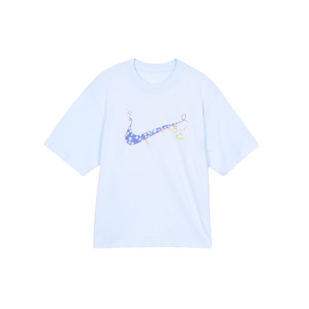 Nike Logo Printed Round Neck Pullover Fashion Sports Comfortable Breathable Short Sleeve Drop Shoulder T-Shirt Women T-Shirt Light-Purple FD9315-085