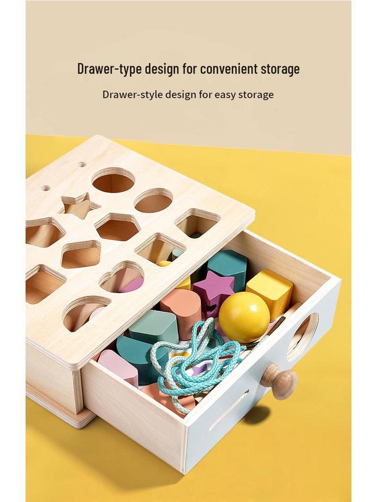 Montessori Educational Toy: Multifunctional Shape & Bead Recognition Set