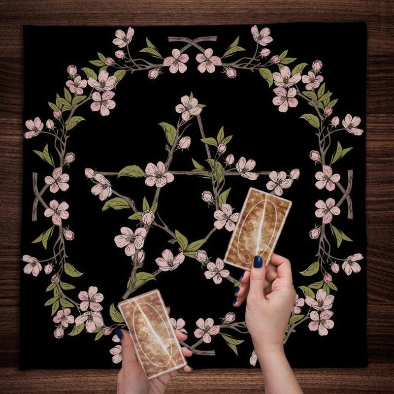 Divinations Tablecloth Pentagrams Astrologys Tarots Tablecloth Altars Cloth