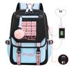 Large Capacity Schoolbag with Shoulder Strap; Student Three-piece Pencil Case Set