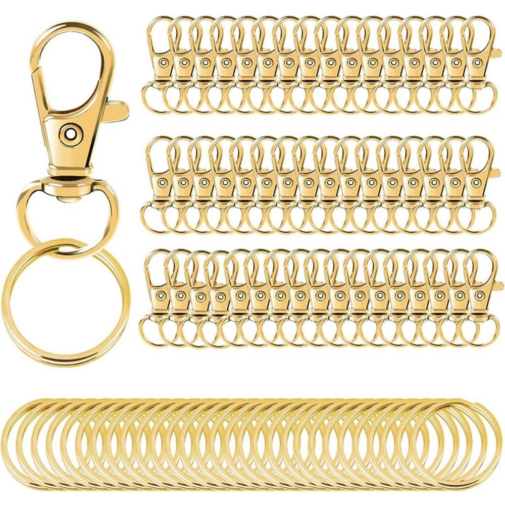 100Pcs Flexible Key Chain Clip 360 Degree Rotating Rotating Key Chain  Keychain Accessories