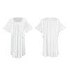 Women's White Fairy Net Yarn Nightgown – Square Neck, Ruffle, Loose Fit, Court Style Loungewear