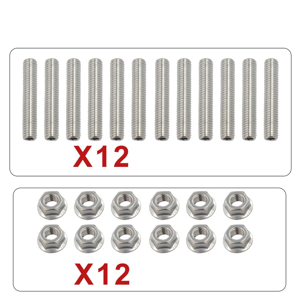 LS1 HEADER STUD KIT BOLTS STAINLESS STEEL Replacement for LSX LS2 LS3 LS6 LS7 4.8 5.3 6.0 6.2L