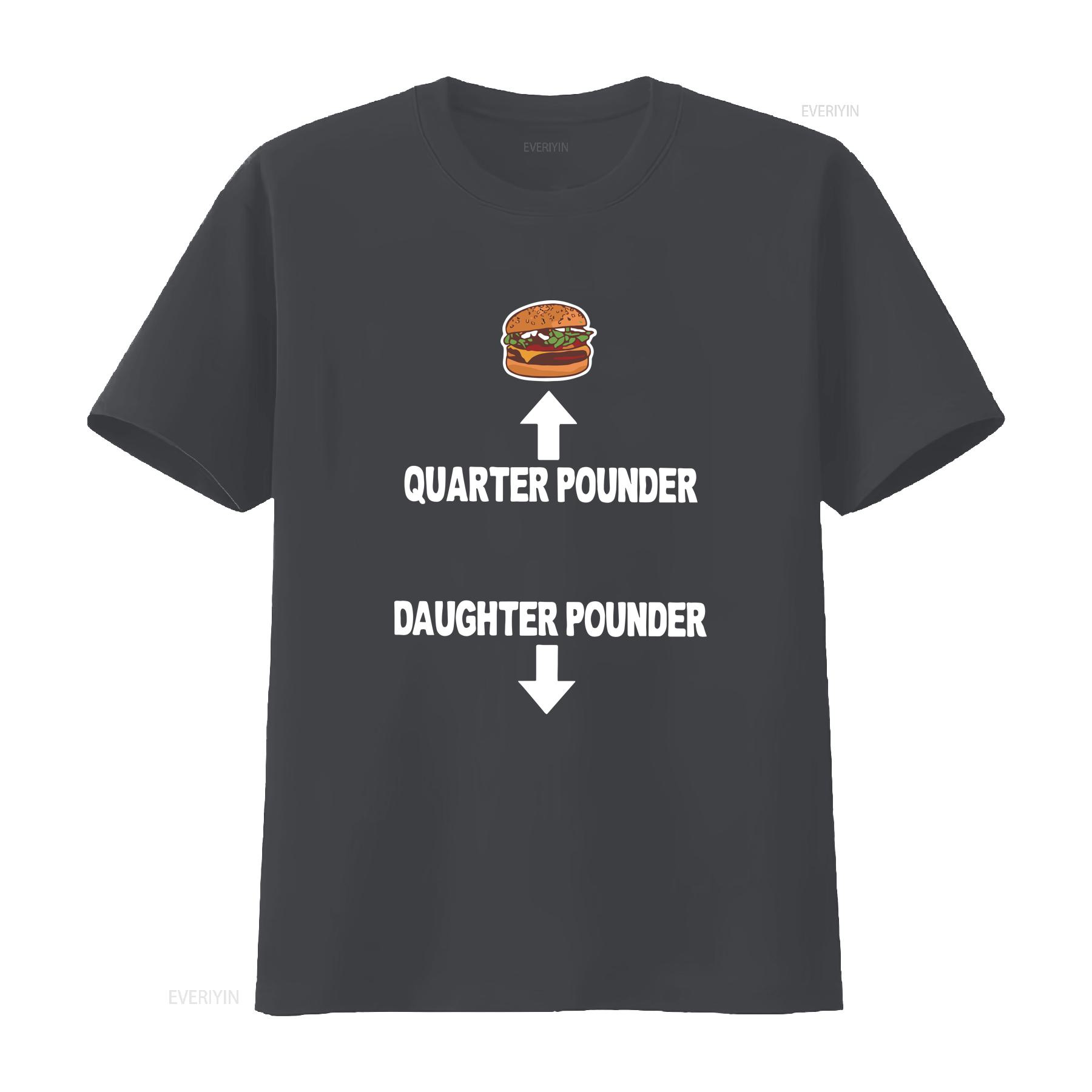 Quarter Pounder Tochter T-Shirt Unhinged Weirdcore Lustig Dank Meme Vintage Gewaschen Streetwear Mode Stilvoll Bequem XL