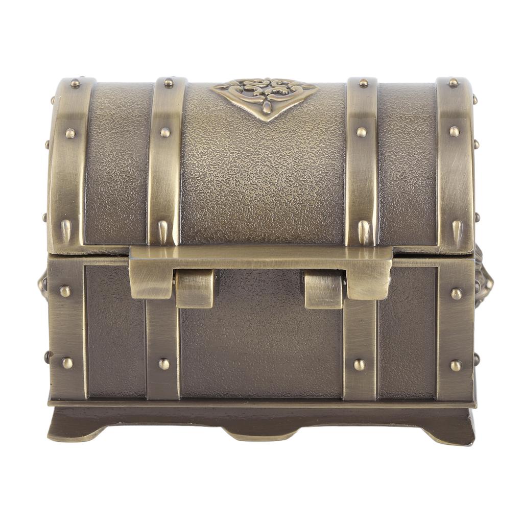 Úložný box Klasický obdélníkový Vintage kovový šperkovnice pro ženy Dívky Doplňky Náušnice Náhrdelník Kolekce