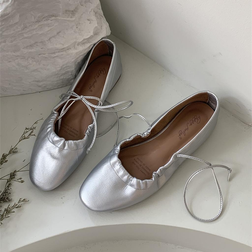 Fashion Bailamos Women Casual Flats Comfortable Soft Boat Shoes Loafers Ballerina Shallow Round Toe Ballet Flat Shoes Women Slip On Side