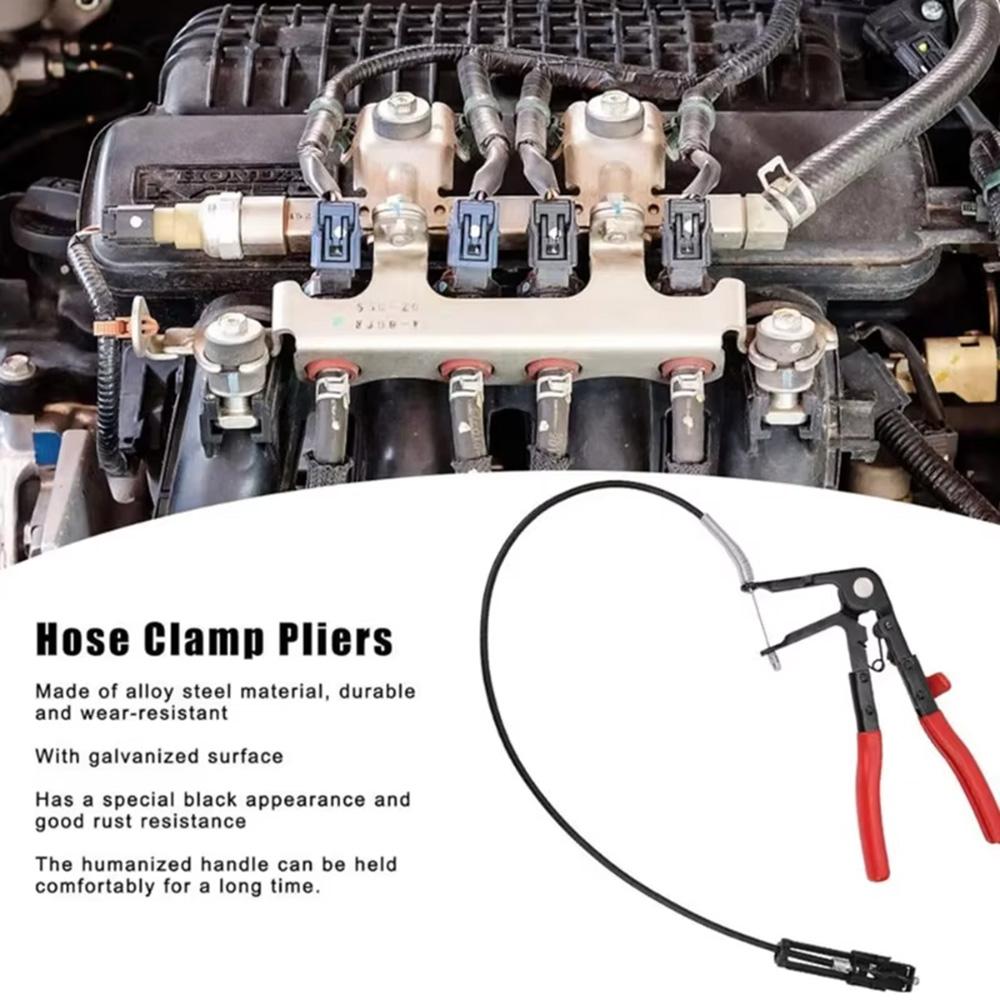 Car Protable Hose Clamp Pliers Cable Type Flex Cable Long Clamps Straight Hose Bundle Removal Auto Repair Tools