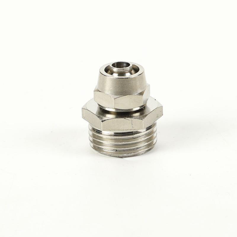 Copper Nickel Plated Pneumatic Quick Connect Hose Fitting PC8/6/4-01