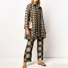 Autumn Creative Print Two-Piece Set Fall Fashion Print Casual Long-Sleeve Suit