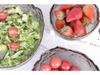 Japanese Gold Rim Hammered Glass Bowl - Fruit Salad & Sushi Plate Tableware