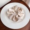 1PC Solid Color Cream Colored Fabric Colon Headband Simple and Fresh Plaid Rubber Band Hair Ties for Woman Hair Accessroies