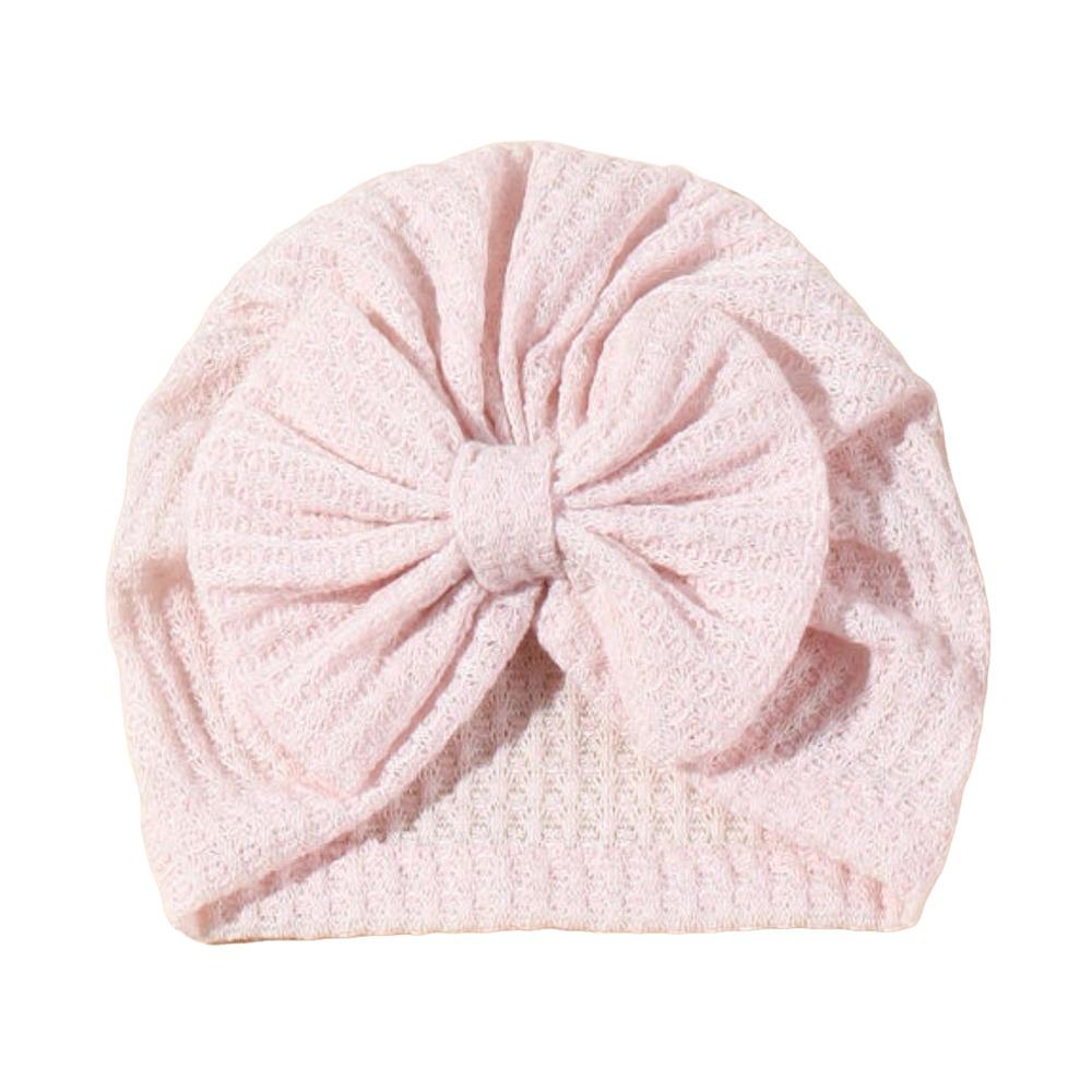 Solid Color Infant Turban Hat Knotted Design Newborn Head Wrap Cute Baby Hat  0-6 Months Fit