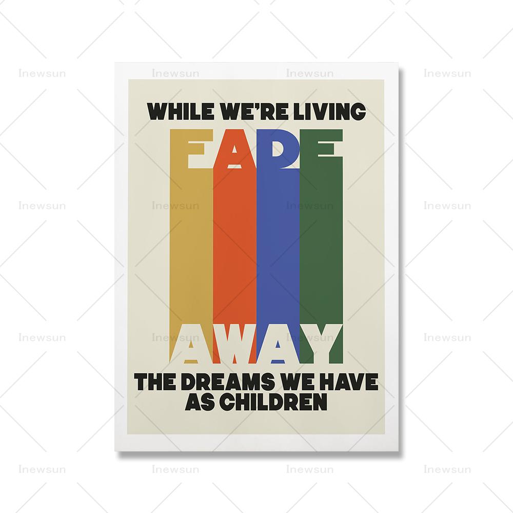 

Абстрактная хип-хоп рэп музыкальная лирика типографская настенная картина без рамы холст живопись инди-рок-группа концертный плакат Декор в спальню 21x30cm No Framed