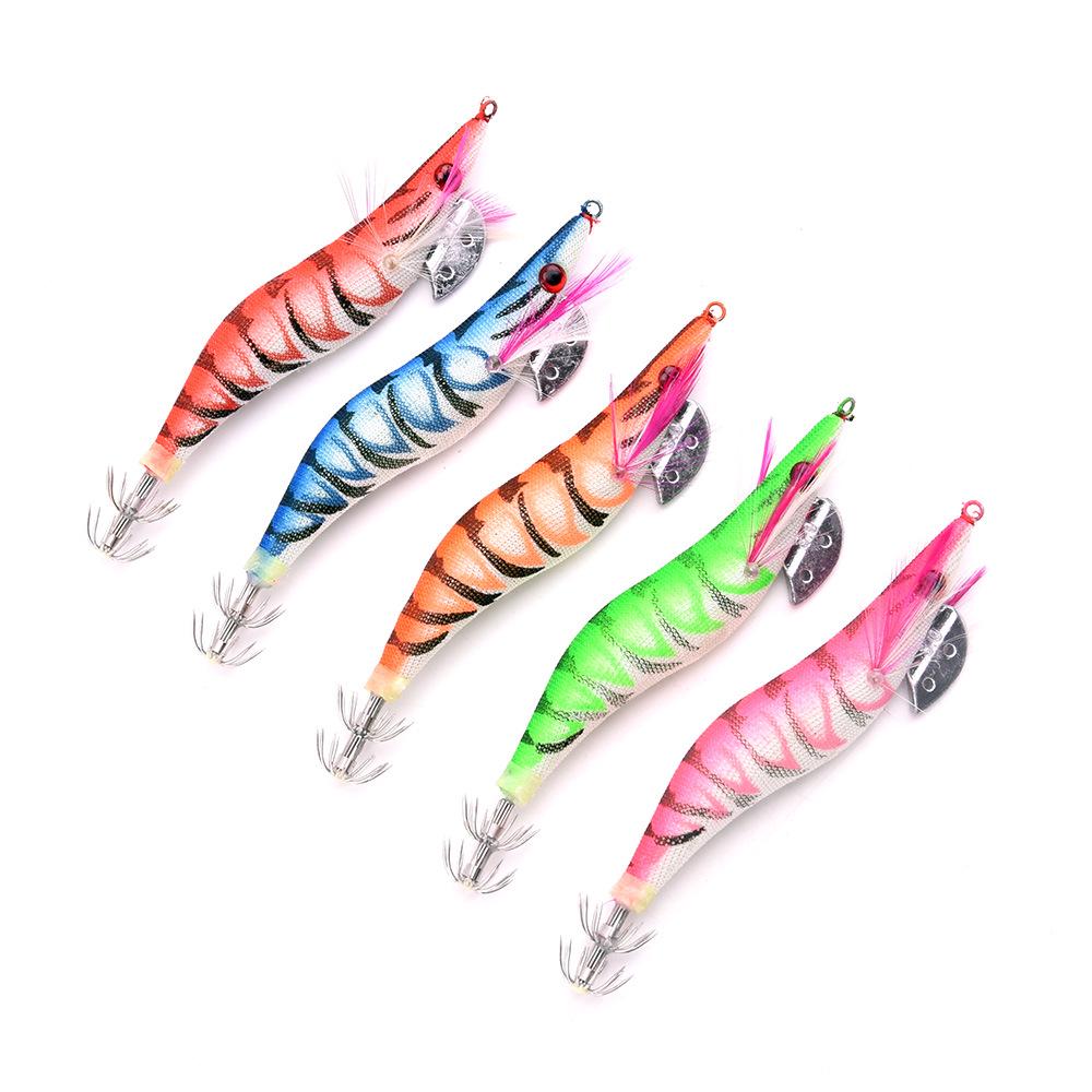 2.5#/3.0# Luminous Wood Shrimp Imitation Fishing Lure - Plastic Bait Jig Hook