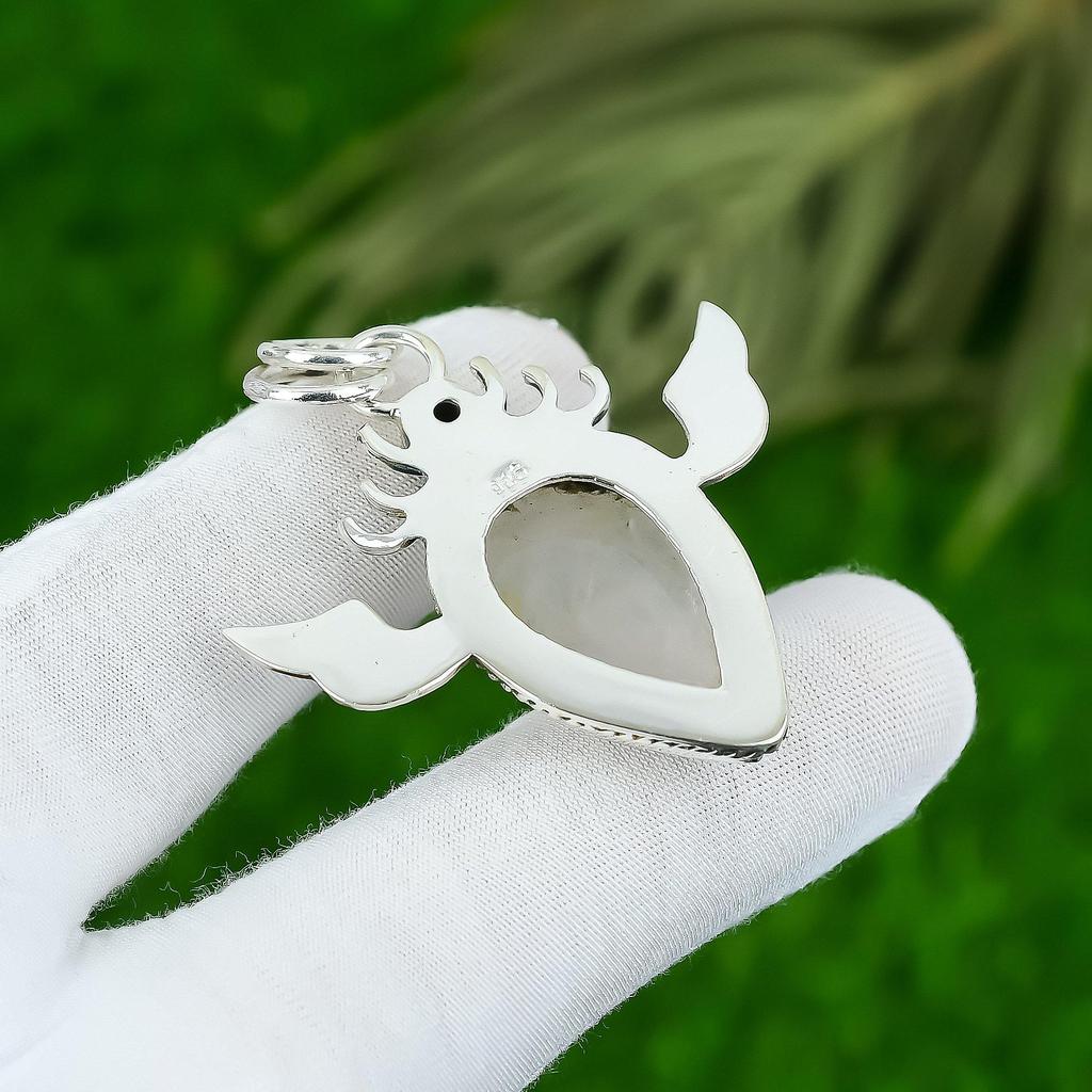 Golden Rutile Gemstone Topaz Sterling Silver Handcrafted Boho Pendant Jewelry