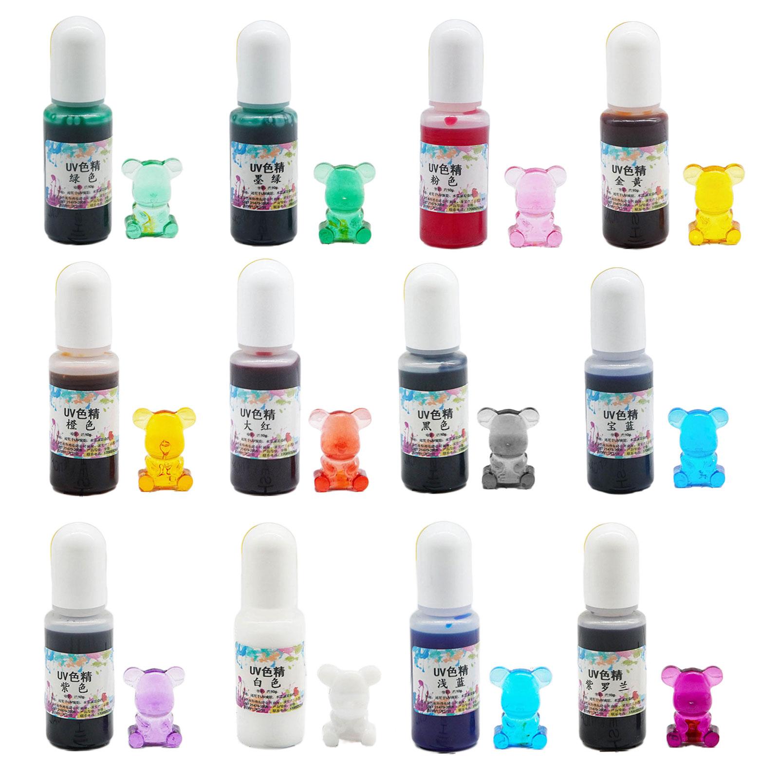 

Упаковка из 12 цветов, устойчивый к УФ-излучению клей, клей для кристаллов, отверждаемый ультрафиолетом, клей для капель ручной работы, принадлежности для ювелирных изделий