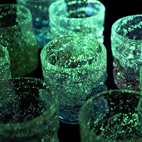 Kubagasaya Ryukyu Glass Ryukyu Glass Rocks Glass with Fluorite Okinawa Souvenir Firefly Coral Glass Water Luminous Glowing