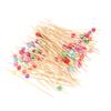 100Pcs Bamboo Fruit Picks Handmade Creative Cocktail Sticks Elegant Bar Party Appetizer Picks for Home Club Ktv