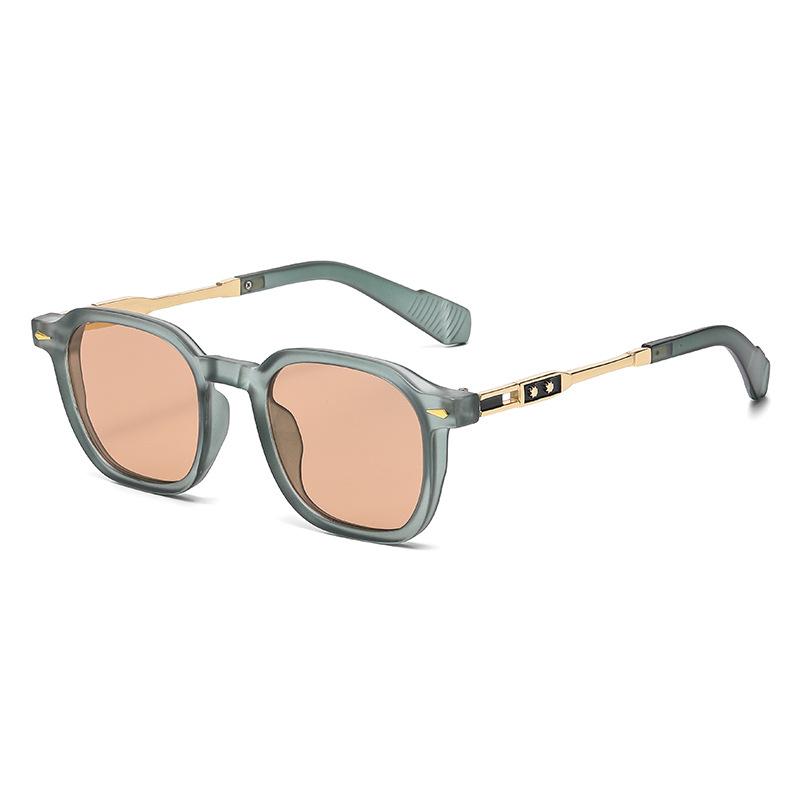

Retro Square Sunglasses Women Classic High Quality MEN Shades Fashion Metal Frame INS Eyeglasses Unisex as picture зелёный
