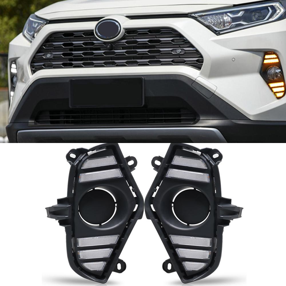 Details about Pair Daytime Running Light Lamp W/Turn Grill Bumper For Toyota RAV4 2019-2020 Details about Pair Daytime Running Light Lamp W/Turn Grill Bumper For Toyota RAV4 2019-2020