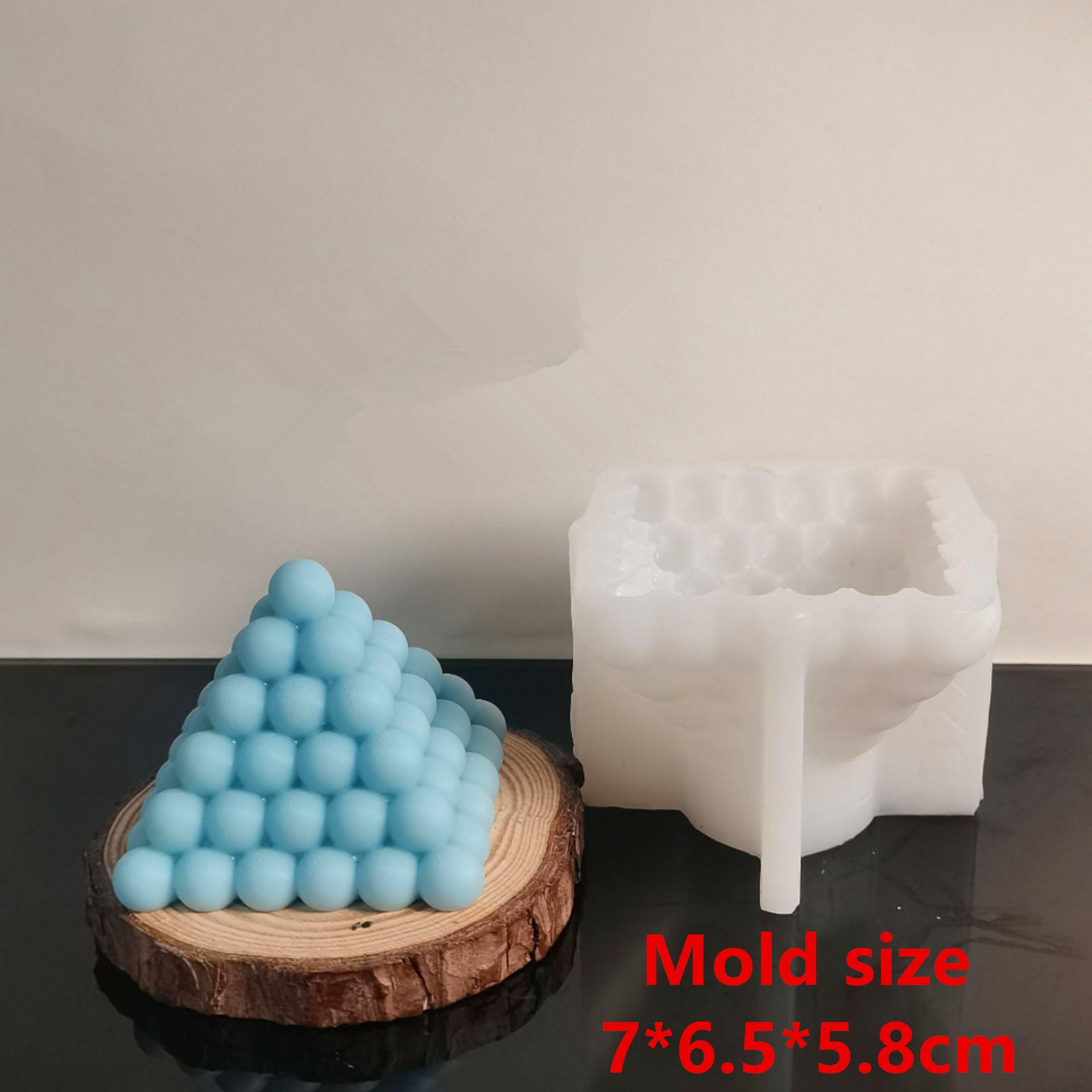 

Свеча-пирамида из пузырьков, силиконовая форма, пирамида из пузырьков, кубик Рубика, силиконовая форма для свечи, силиконовая форма для мыла, торта, шоколада