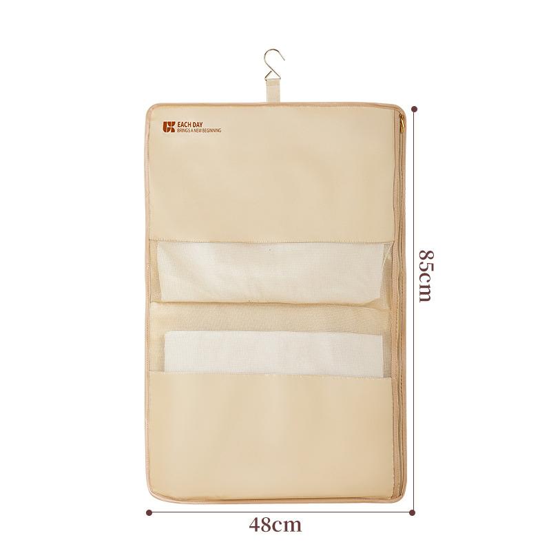 Mesh Hanging Clothes Organizer Visible Large Capacity Clothes Hanger Bag Space Saving with Hook Clothing Storage Bag Home