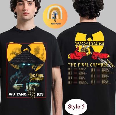 The Final Chamber Wu Tang Forever Tour 2025 Double-sided Printed T-shirt, S-4XL- Loose, Comfortable and Casual T-shirt