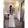 Korean-Style Floral Lace Fishtail Skirt Set for Women