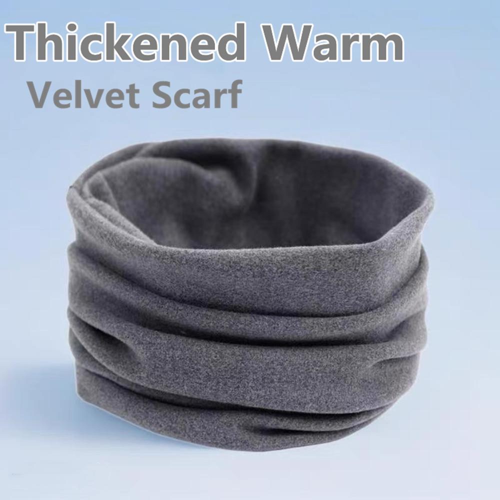 Fashion Soft Velvet Neck Warmer Women Men Sports Face Neck Cover Winter Skating Running Hiking Scarves Thickened Warm Tube Scarf