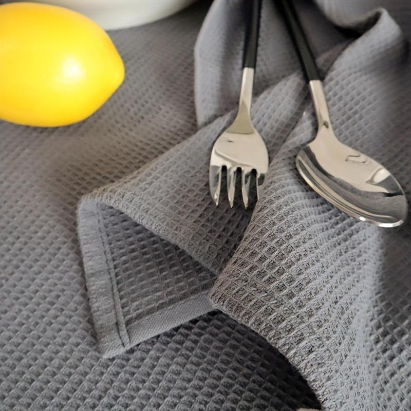 3pcs/set Cotton Kitchen Tea Towel & Napkin Set, Soft Absorbent Household Cleaning Cloth for Daily Use