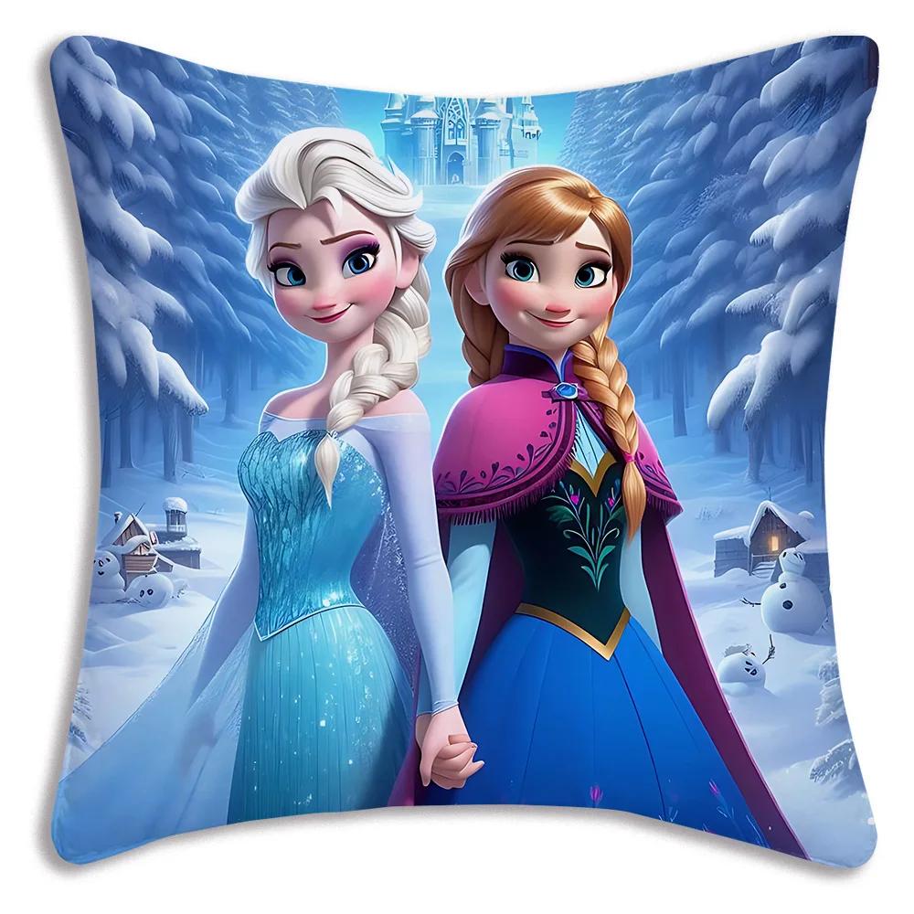 

Pillow Covers Cartoon Frozen Princess Elsa Sofa Decorative Home Printing Cute Cushion Cover 40cmx40cm