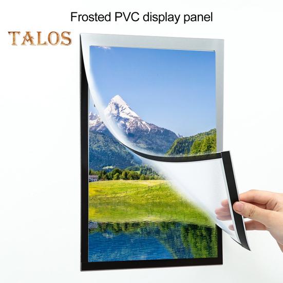 A5/A6 Magnetic Sign Holder Wall Mounted Self-Adhesive Photo Display Frame Transparent PVC Picture Document Paper Poster Artwork Painting Holder