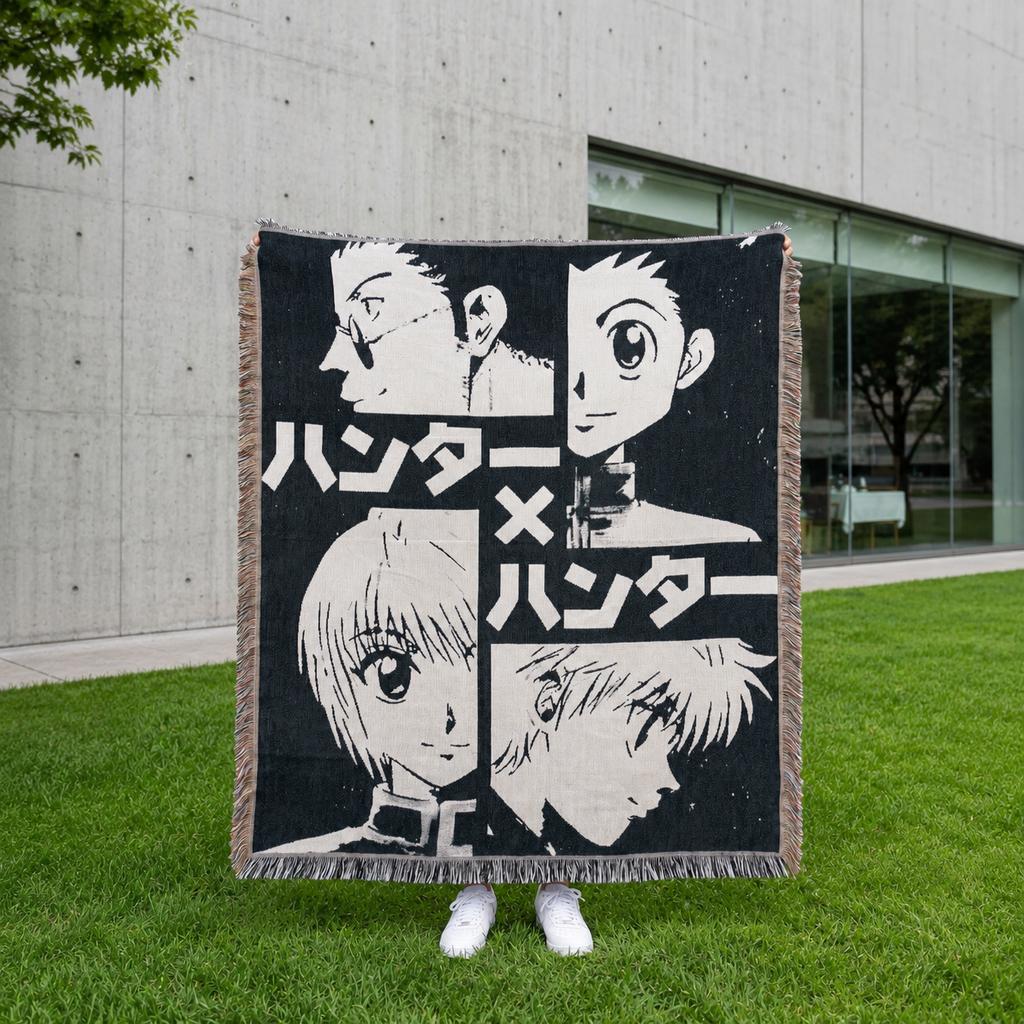 Custom Size Anime Woven Blanket Soft Home Cover Blanket for Couch Bed and Chair