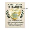 Yousheng Thank You for Being The Kind of Neighbor Gift Little Heart Pocket Hug Token with Inspirational Card Appreciation Gifts for Neighbors
