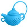 Teapot Shape Tea Filter Reusable Silicone Tea Strainer with Long Handle Tea Steeper for Loose Tea Spices and Seasonings