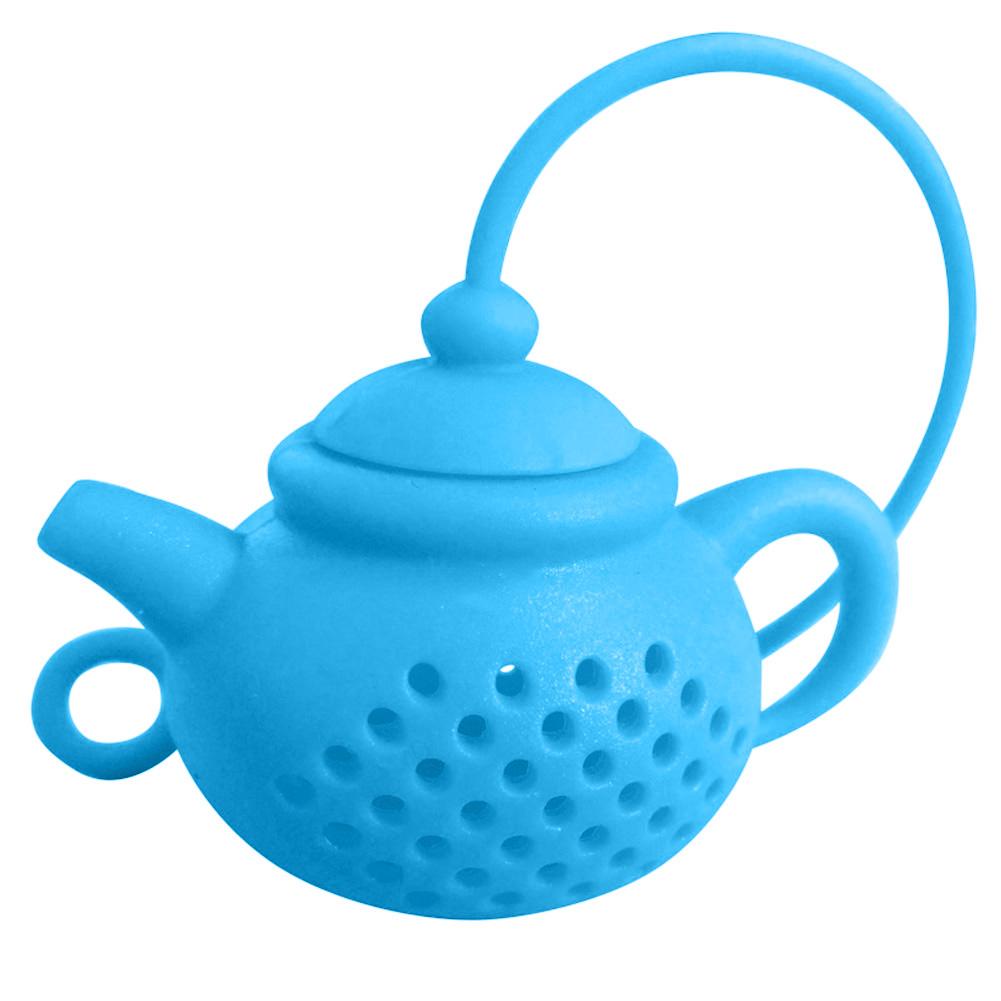 Teapot Shape Tea Filter Reusable Silicone Tea Strainer with Long Handle Tea Steeper for Loose Tea Spices and Seasonings