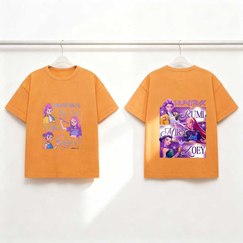 Kids Wear Sport Clothing Cartoon Hunter T-Shirt Double Sided Design Casual Comfortable Short Sleeve Tee