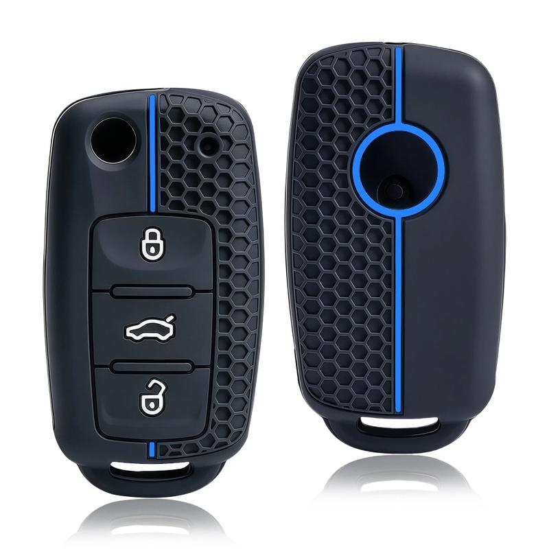 Keychain Protect For VW Passat Jetta Golf 6 7 Polo Caravelle For Skoda Octavia A5 Fabia Seat Arona Ateca Silicone Car Key Case