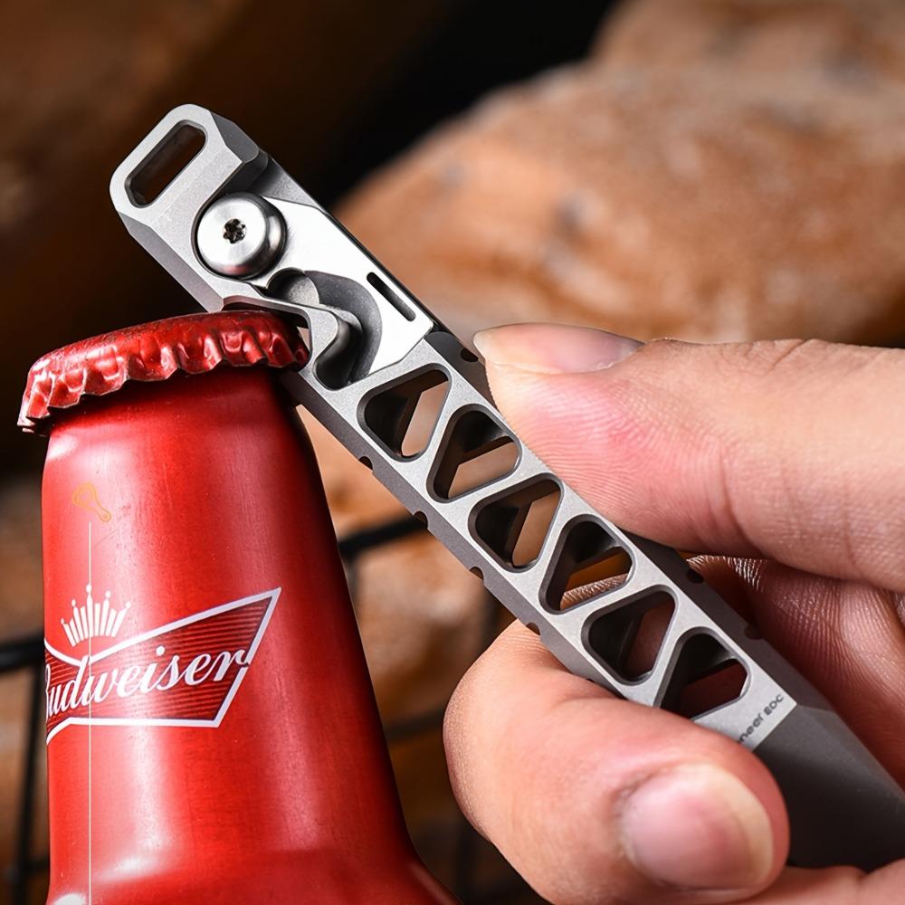 1PCS Durable Titanium Alloy Everyday Carry Pry Bar – A Multi-purpose Pocket Tool Designed Specifically for Outdoor Survival and Camping