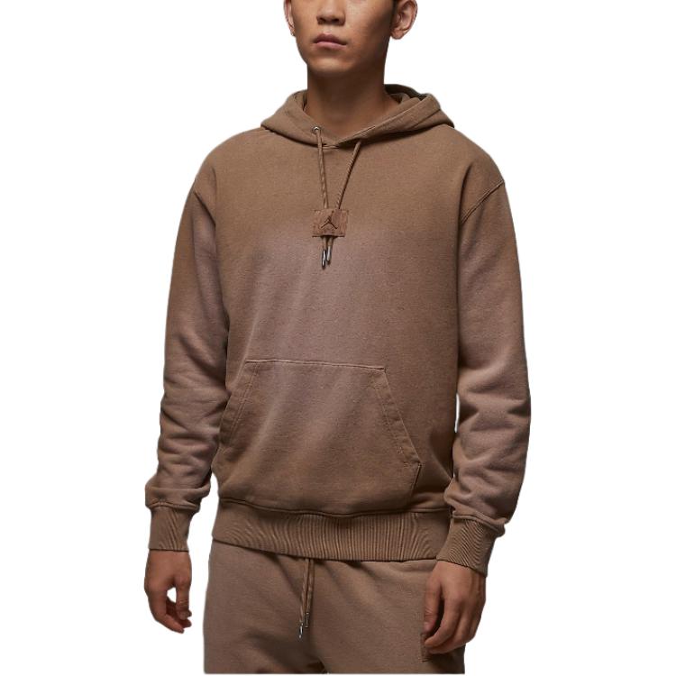 Jordan Flight Fleece Pullover Hoodie Long Sleeve Sweatshirt Men Sweatshirt Dark-Brown FV7250223