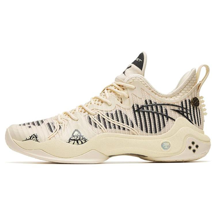 New Anta Frenzy 4 Pro Cushioning Anti Slip And Wear Resistant Low Top Basketball Shoes Beige Yellow Fossil Color Scheme 112241111-2