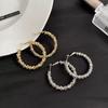 S925 Silver Needle Exaggerated Ear Ring Ultra-fantastic Fashionable Metal Big Circle Earrings for Women